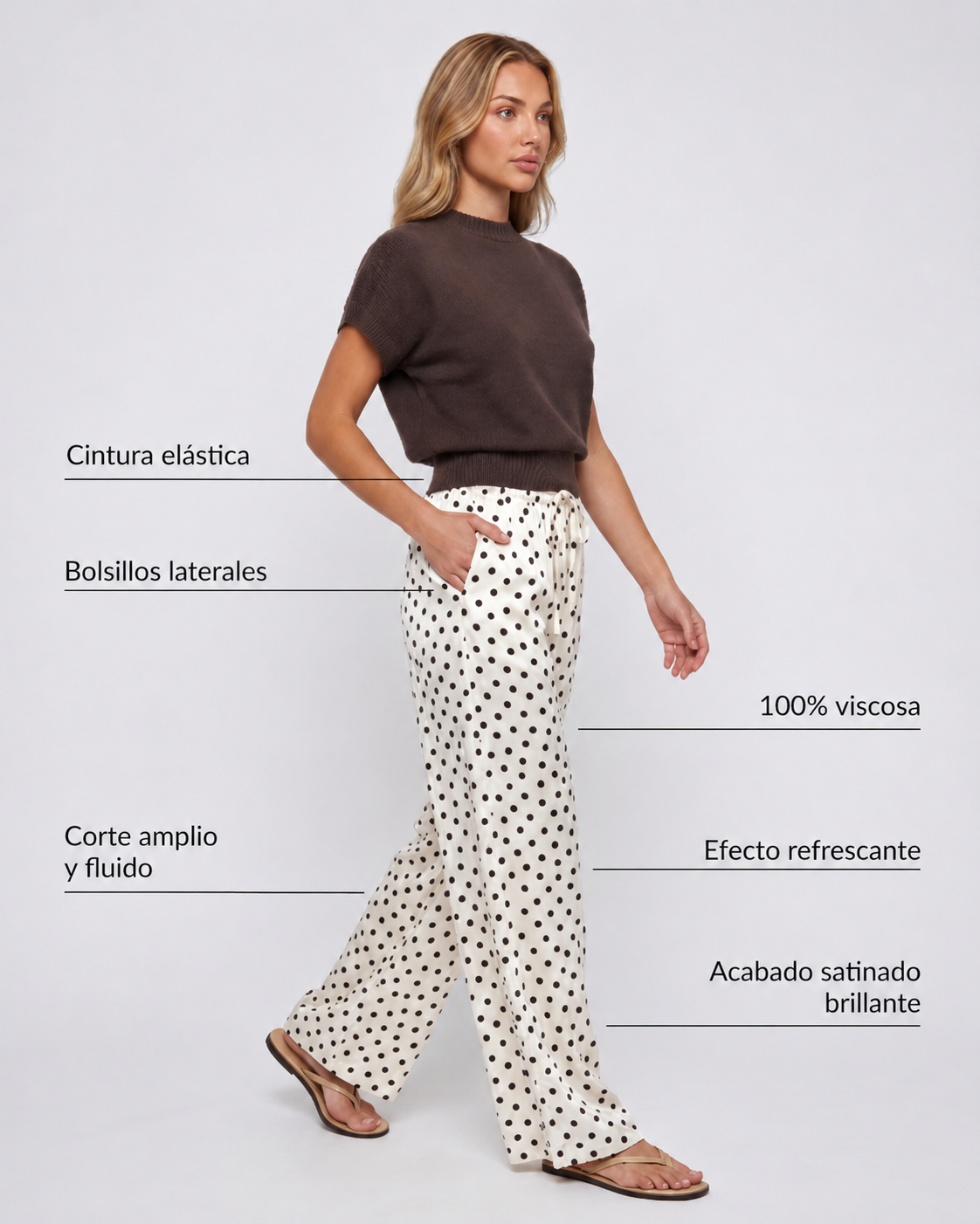 Pantalones de Satén