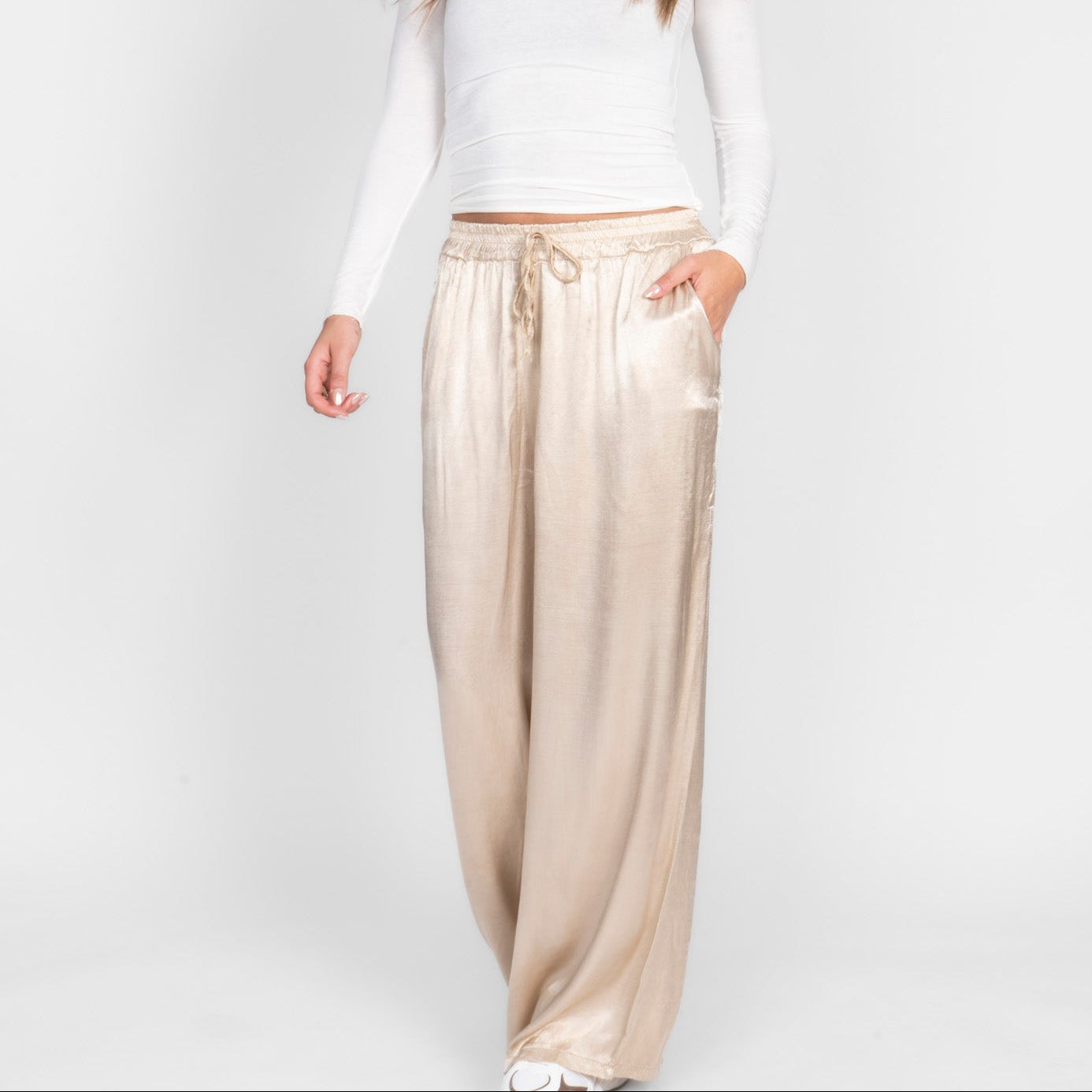 Pantalones de Satén