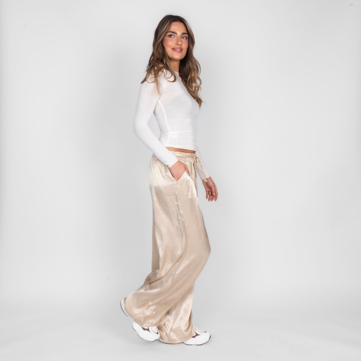 Pantalones de Satén