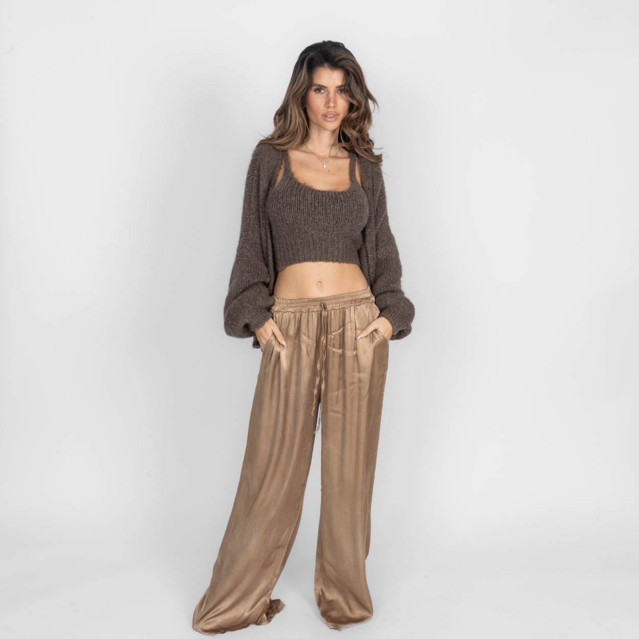Pantalones de Satén
